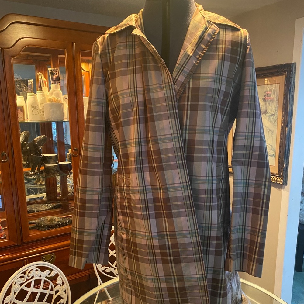Gap plaid trench coat